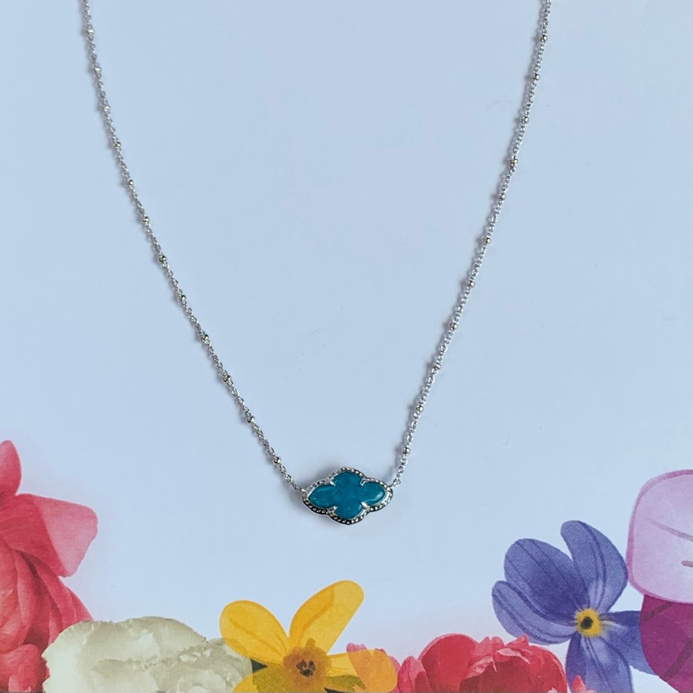 Kendra Scott Abbie Necklace in Teal Labradorite